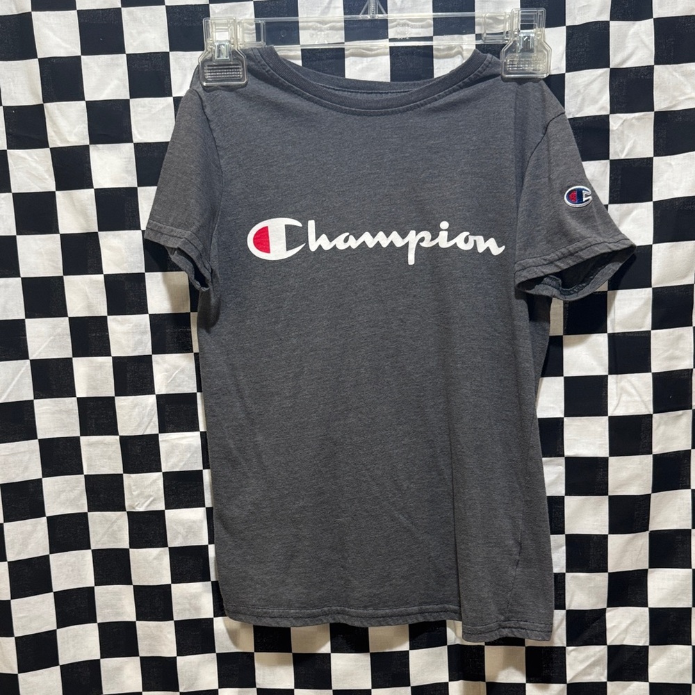 Champion Dark Gray Logo Tee